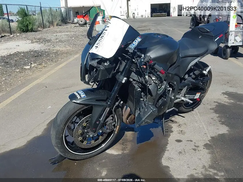 2009 Honda Cbr600 Rr VIN: JH2PC40009K201533 Lot: 45585117