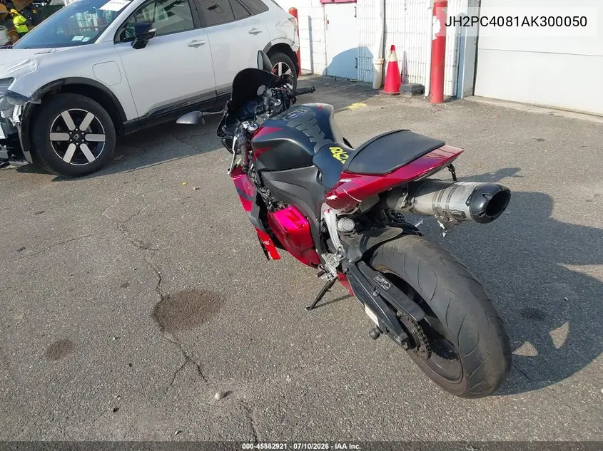 2010 Honda Cbr600 Rr-Abs VIN: JH2PC4081AK300050 Lot: 45582921