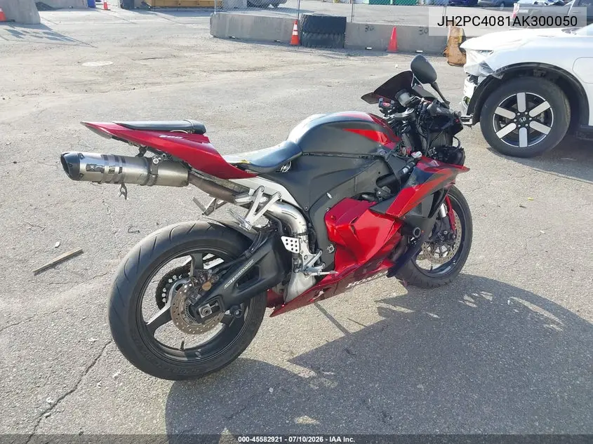 2010 Honda Cbr600 Rr-Abs VIN: JH2PC4081AK300050 Lot: 45582921