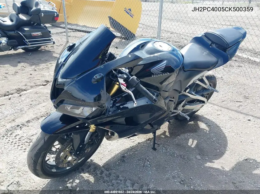 2012 Honda Cbr600 Rr VIN: JH2PC4005CK500359 Lot: 44951852
