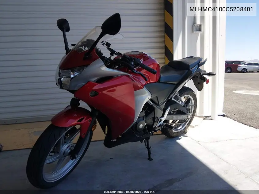 2012 Honda Cbr250 R VIN: MLHMC4100C5208401 Lot: 45018983