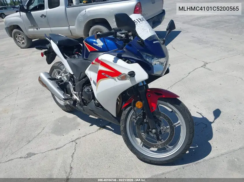 2012 Honda Cbr250 R VIN: MLHMC4101C5200565 Lot: 45184746