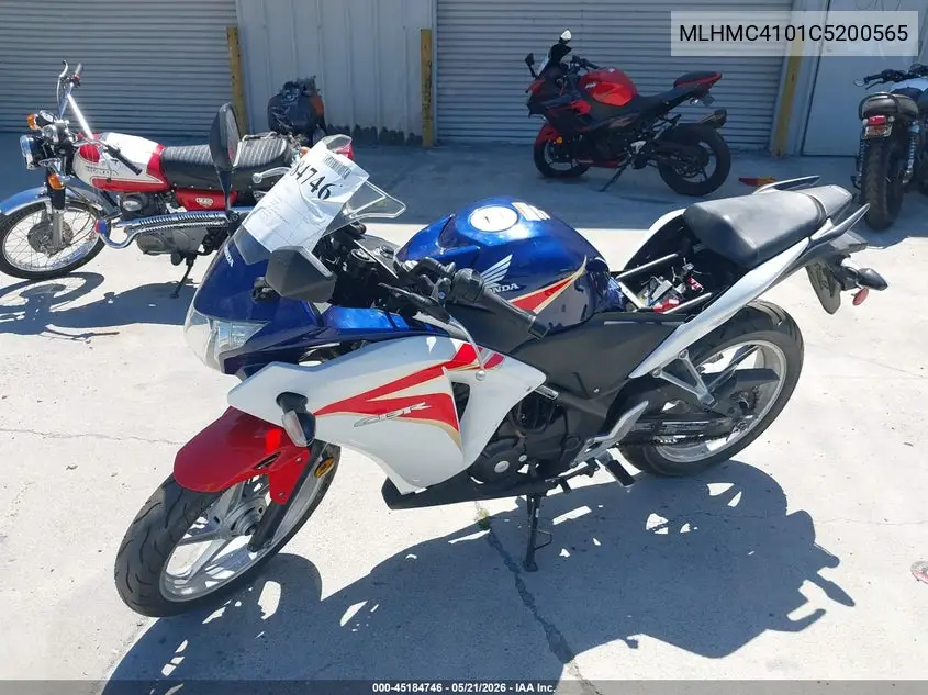 2012 Honda Cbr250 R VIN: MLHMC4101C5200565 Lot: 45184746