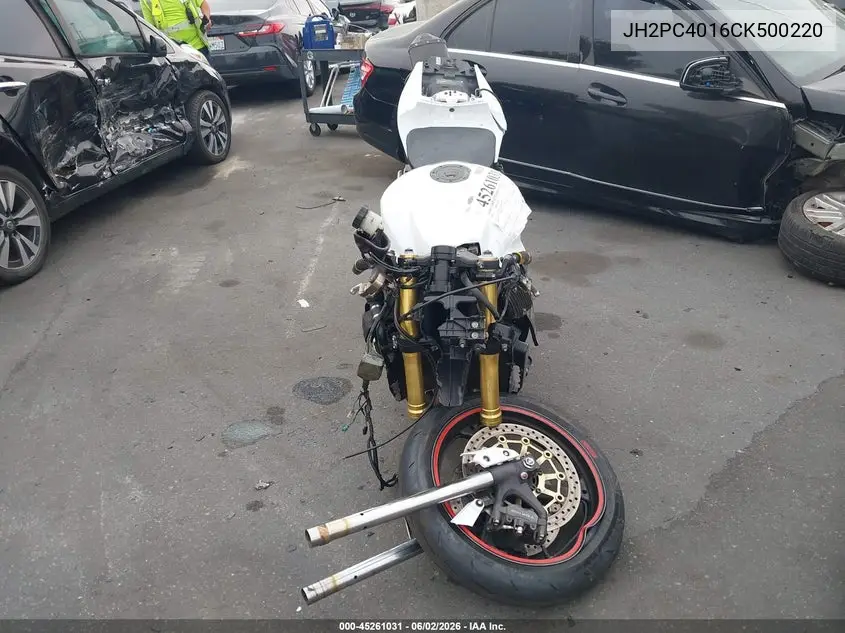 2012 Honda Cbr600 Rr VIN: JH2PC4016CK500220 Lot: 45261031