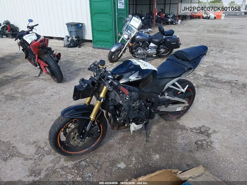 2012 Honda Cbr600 Rr VIN: JH2PC4007CK501058 Lot: 45264806