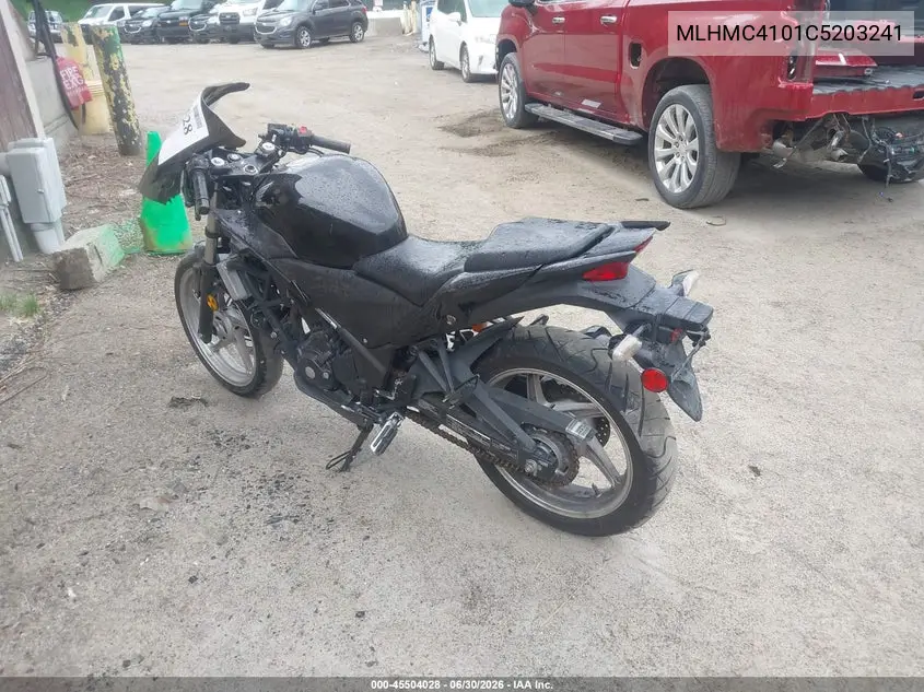 2012 Honda Cbr250 R VIN: MLHMC4101C5203241 Lot: 45504028