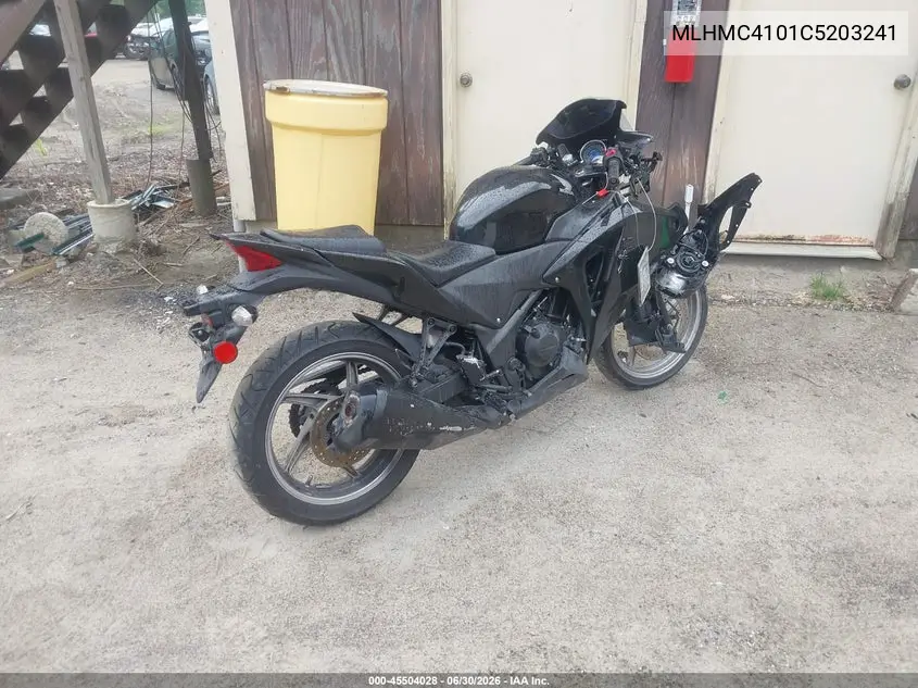 2012 Honda Cbr250 R VIN: MLHMC4101C5203241 Lot: 45504028