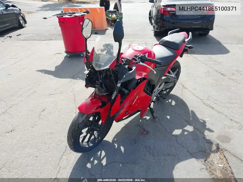 2014 Honda Cbr500 R VIN: MLHPC4418E5100371 Lot: 44933338