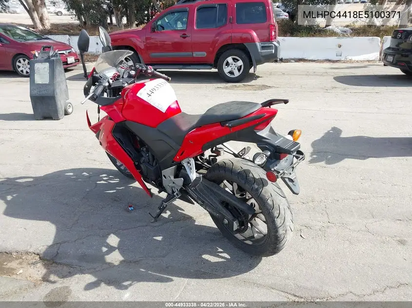 2014 Honda Cbr500 R VIN: MLHPC4418E5100371 Lot: 44933338