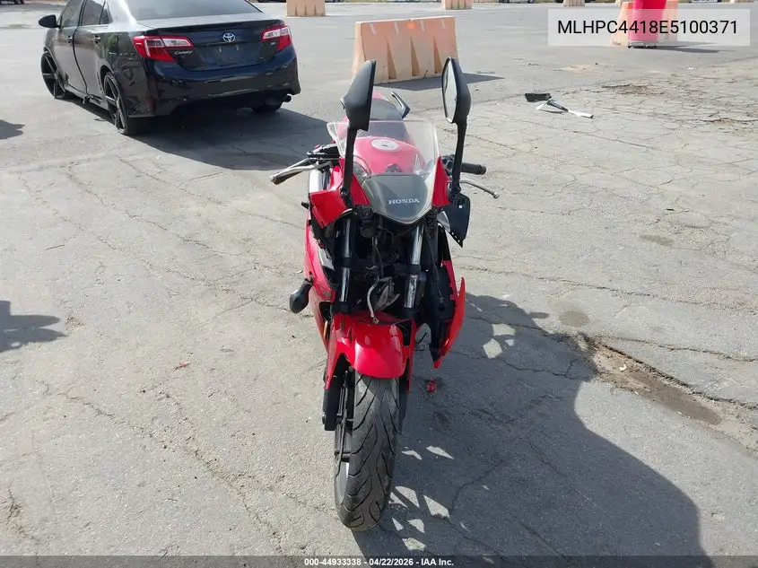 2014 Honda Cbr500 R VIN: MLHPC4418E5100371 Lot: 44933338