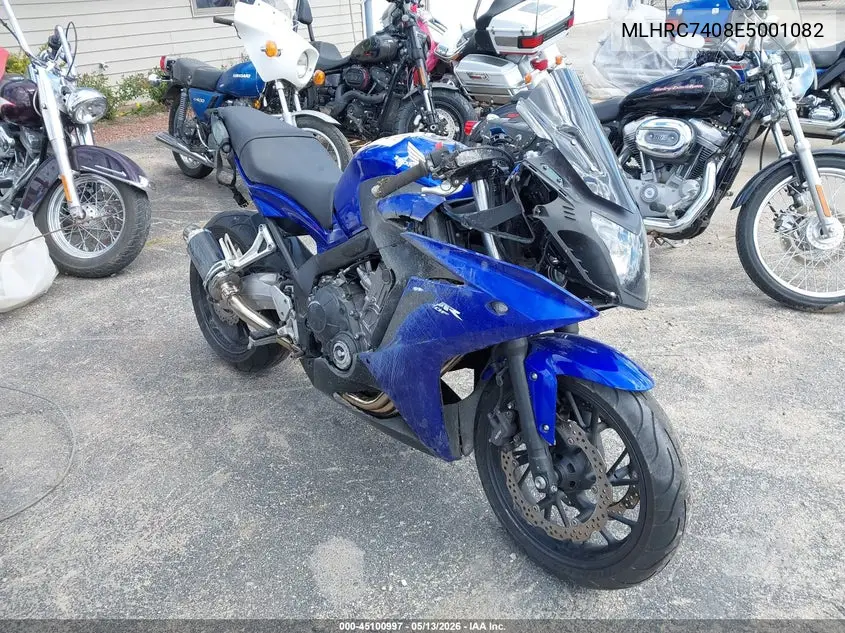 2014 Honda Cbr650 F VIN: MLHRC7408E5001082 Lot: 45100997