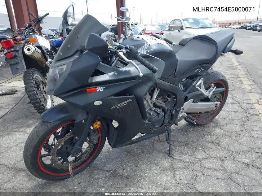 2014 Honda Cbr650 Fa VIN: MLHRC7454E5000071 Lot: 45434104
