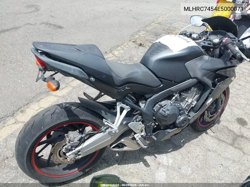 2014 Honda Cbr650 Fa VIN: MLHRC7454E5000071 Lot: 45434104