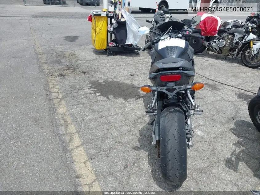 2014 Honda Cbr650 Fa VIN: MLHRC7454E5000071 Lot: 45434104