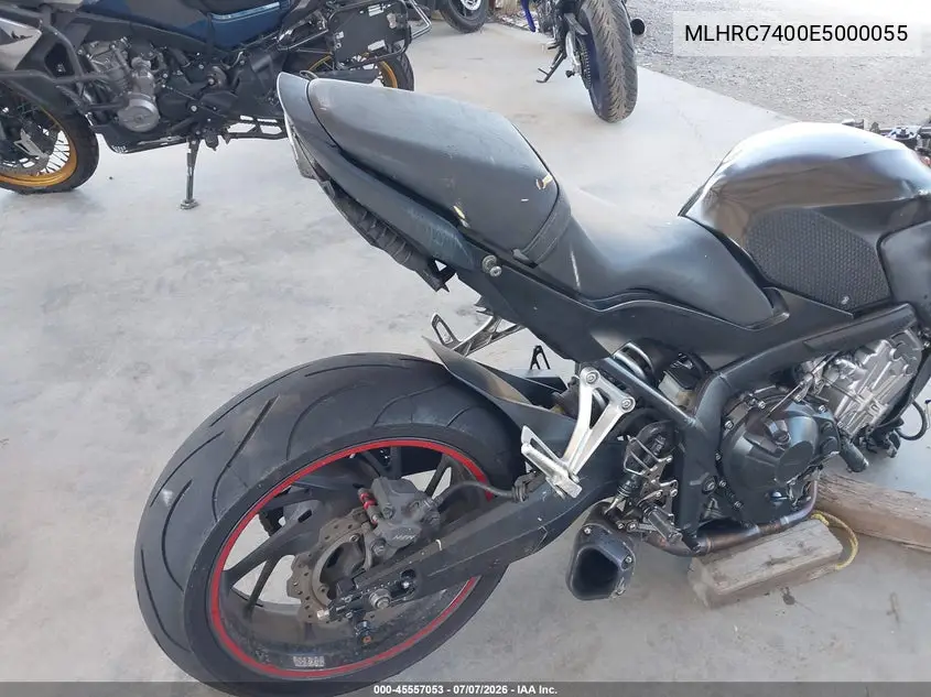 2014 Honda Cbr650 F VIN: MLHRC7400E5000055 Lot: 45557053