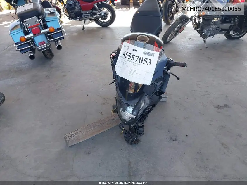 2014 Honda Cbr650 F VIN: MLHRC7400E5000055 Lot: 45557053