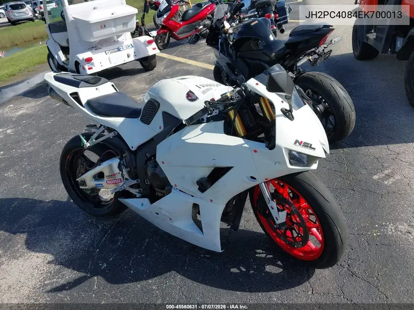 2014 Honda Cbr600 Rr-Abs VIN: JH2PC4084EK700013 Lot: 45560631