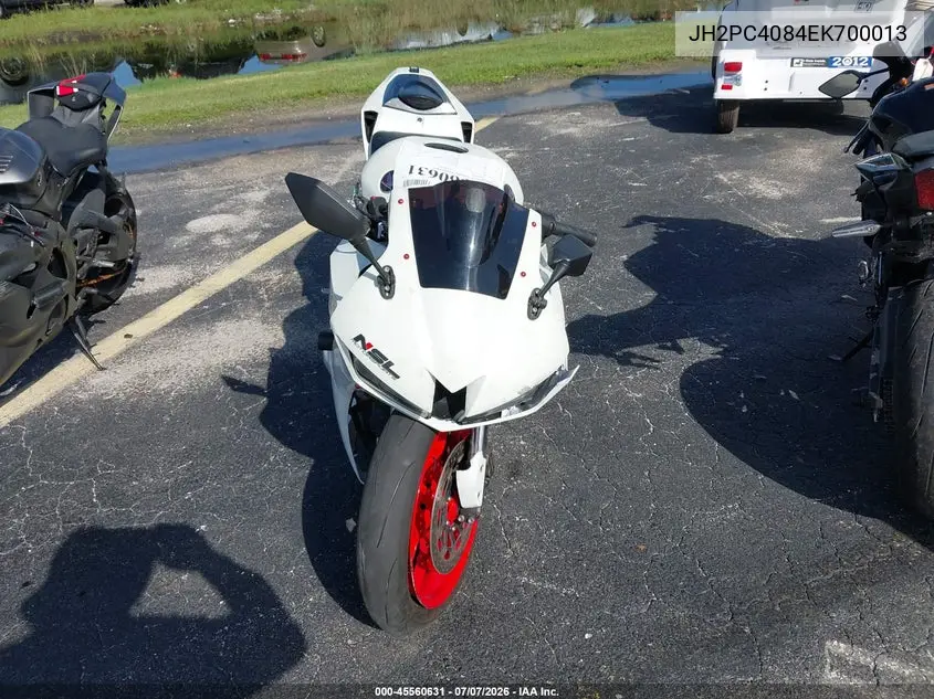 2014 Honda Cbr600 Rr-Abs VIN: JH2PC4084EK700013 Lot: 45560631