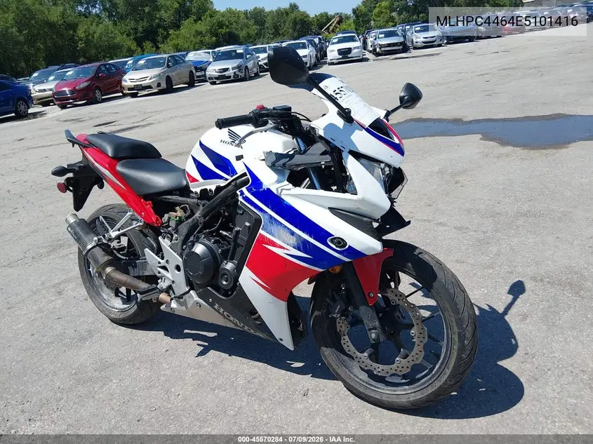 2014 Honda Cbr500 R VIN: MLHPC4464E5101416 Lot: 45570284