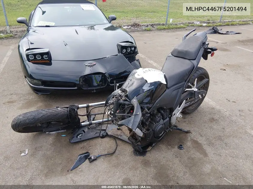 2015 Honda Cbr500 R VIN: MLHPC4467F5201494 Lot: 45451579