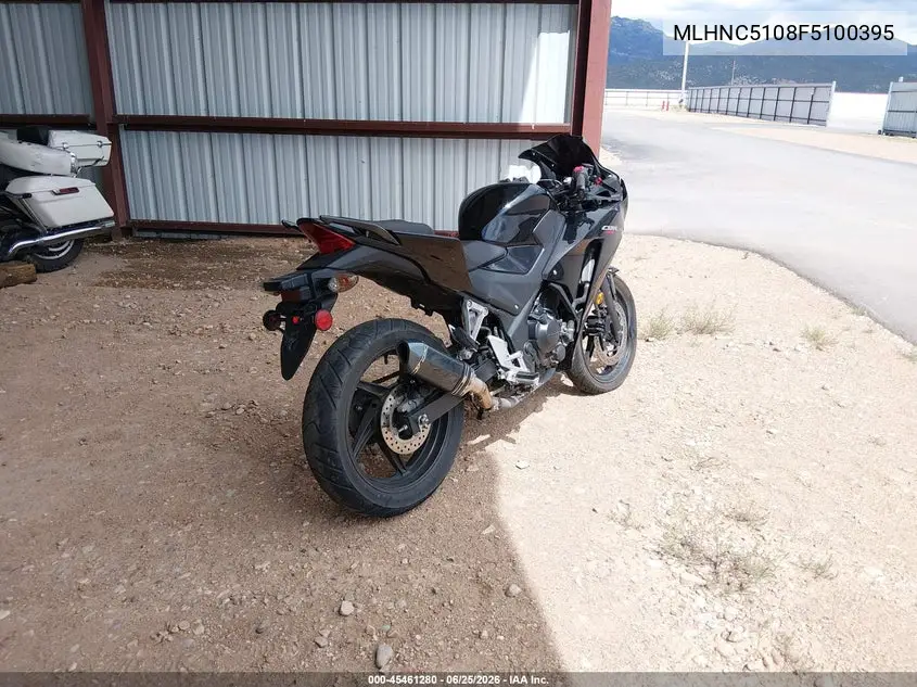 2015 Honda Cbr300 R VIN: MLHNC5108F5100395 Lot: 45461280