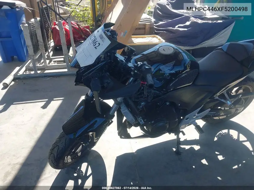 2015 Honda Cbr500 R VIN: MLHPC446XF5200498 Lot: 45627862