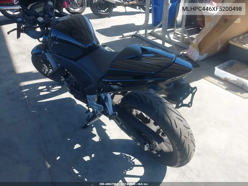2015 Honda Cbr500 R VIN: MLHPC446XF5200498 Lot: 45627862