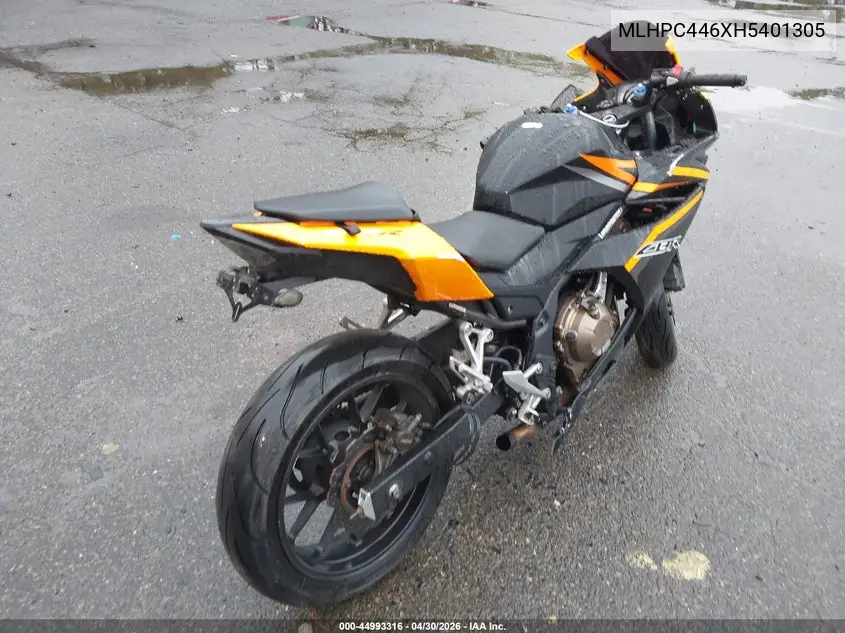 2017 Honda Cbr500 R VIN: MLHPC446XH5401305 Lot: 44993316