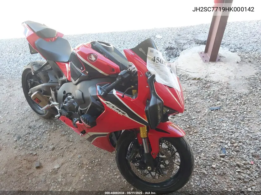 2017 Honda Cbr1000 Rr VIN: JH2SC7719HK000142 Lot: 45082034