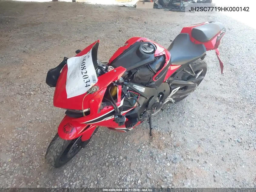 2017 Honda Cbr1000 Rr VIN: JH2SC7719HK000142 Lot: 45082034