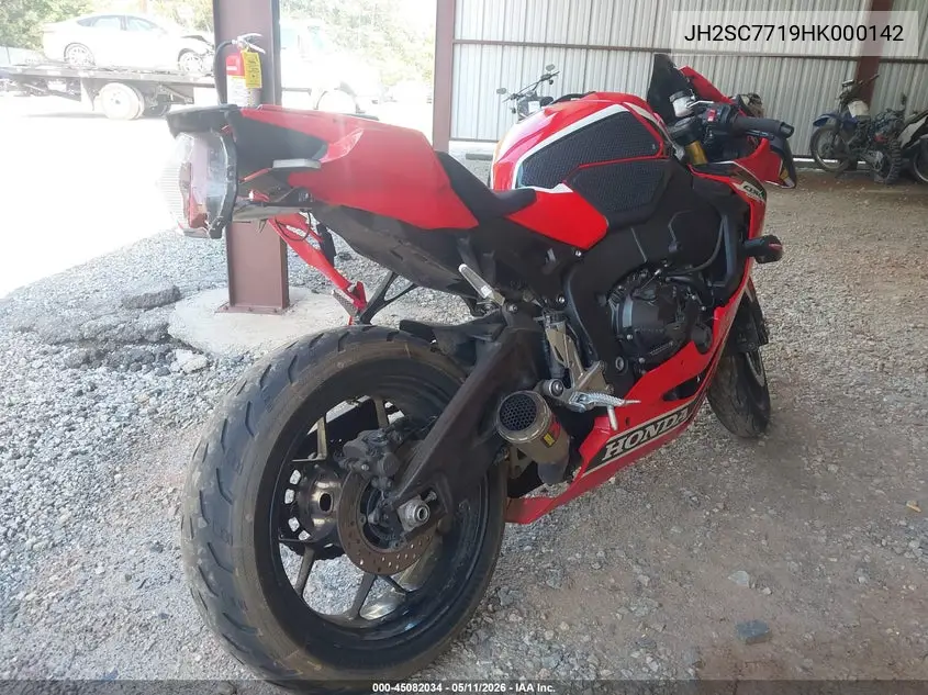2017 Honda Cbr1000 Rr VIN: JH2SC7719HK000142 Lot: 45082034