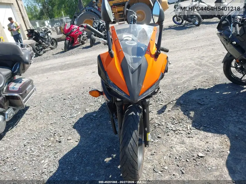 2017 Honda Cbr500 R VIN: MLHPC4464H5401218 Lot: 45201865