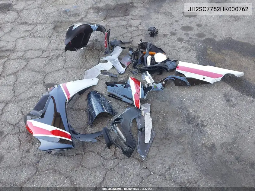 2017 Honda Cbr1000 Ra VIN: JH2SC7752HK000762 Lot: 45266394