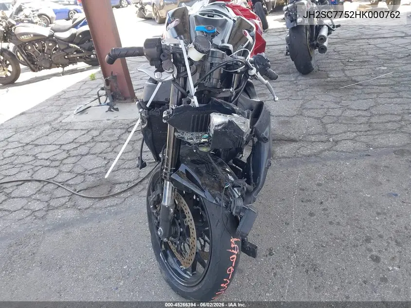 2017 Honda Cbr1000 Ra VIN: JH2SC7752HK000762 Lot: 45266394