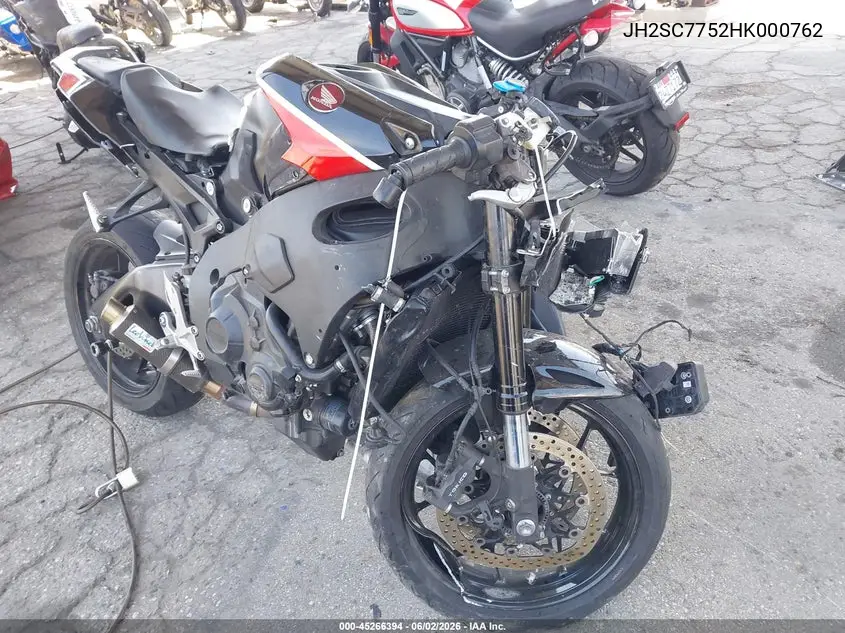 2017 Honda Cbr1000 Ra VIN: JH2SC7752HK000762 Lot: 45266394