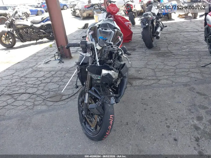 2017 Honda Cbr1000 Ra VIN: JH2SC7752HK000762 Lot: 45266394