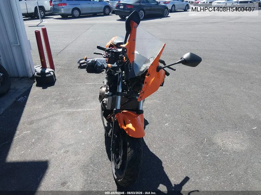 2017 Honda Cbr500 Ra-Abs VIN: MLHPC4408H5400407 Lot: 45292846