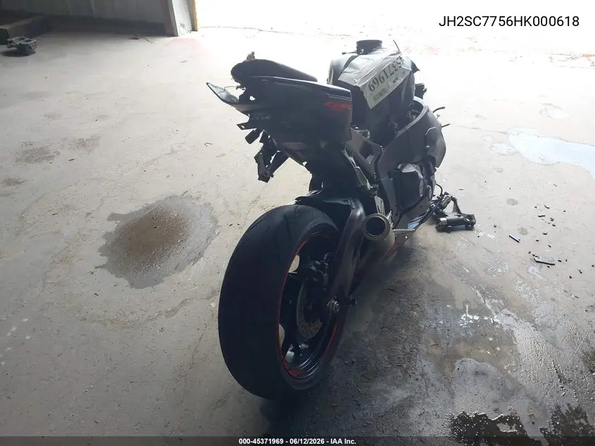 2017 Honda Cbr1000 Ra VIN: JH2SC7756HK000618 Lot: 45371969
