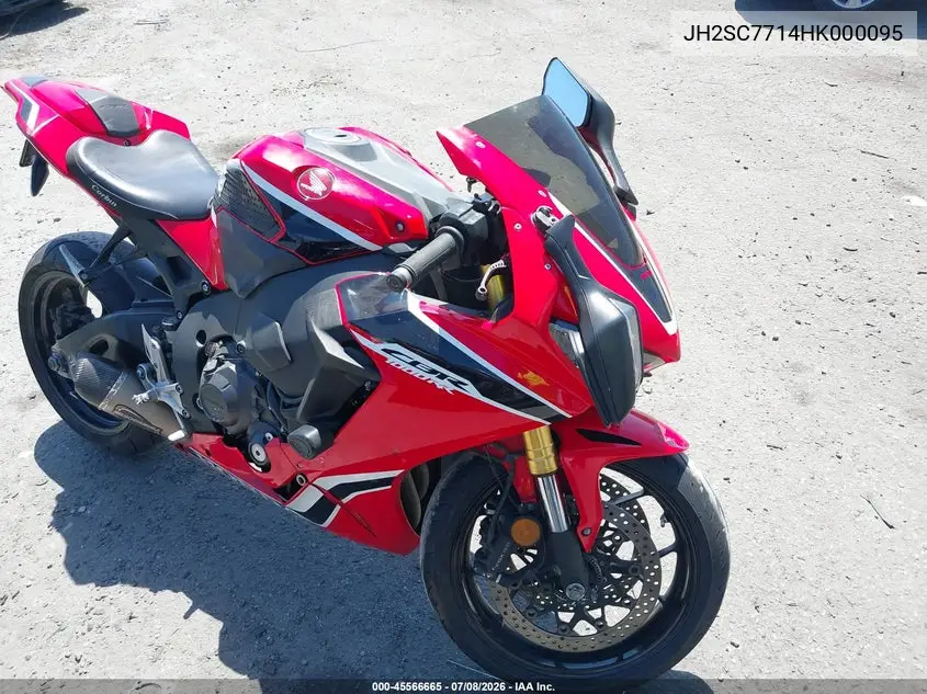 2017 Honda Cbr1000 Rr VIN: JH2SC7714HK000095 Lot: 45566665