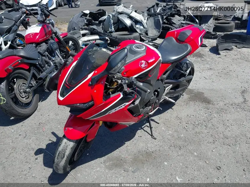 2017 Honda Cbr1000 Rr VIN: JH2SC7714HK000095 Lot: 45566665