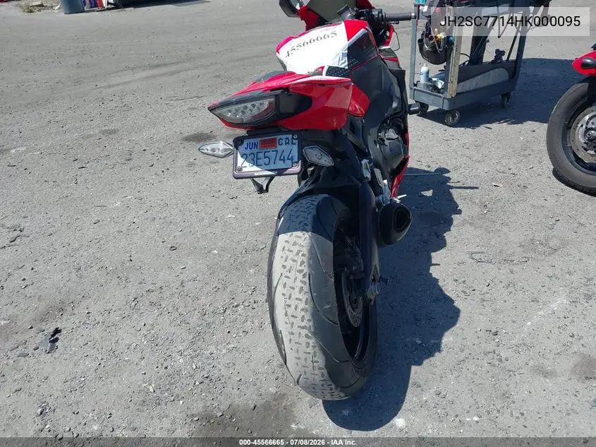 2017 Honda Cbr1000 Rr VIN: JH2SC7714HK000095 Lot: 45566665