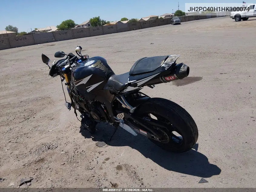 2017 Honda Cbr600 Rr VIN: JH2PC40H1HK300074 Lot: 45581127
