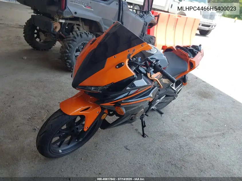 2017 Honda Cbr500 R VIN: MLHPC4466H5400023 Lot: 45617842