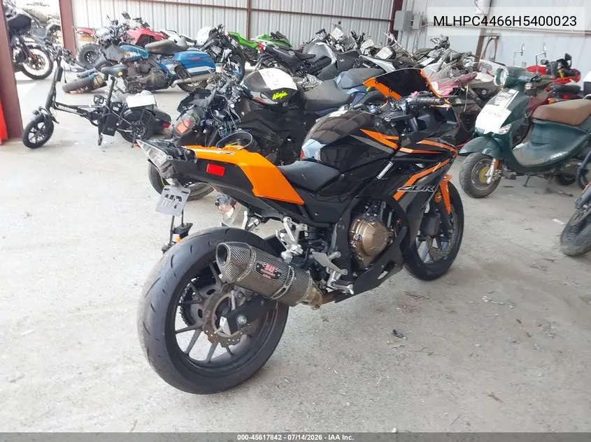 2017 Honda Cbr500 R VIN: MLHPC4466H5400023 Lot: 45617842