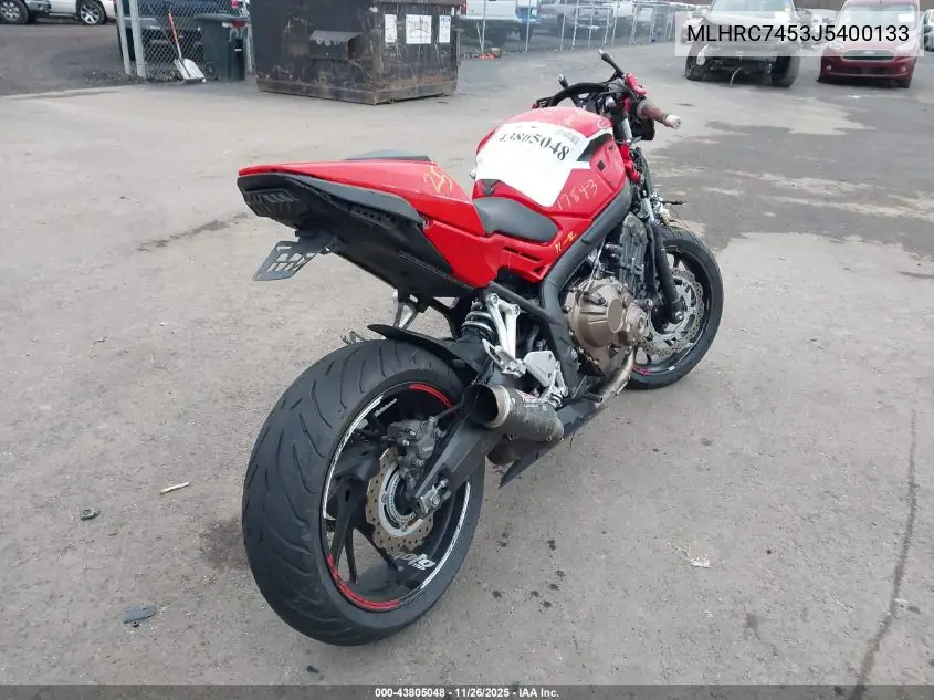 MLHRC7453J5400133 2018 Honda Cbr650 Fa