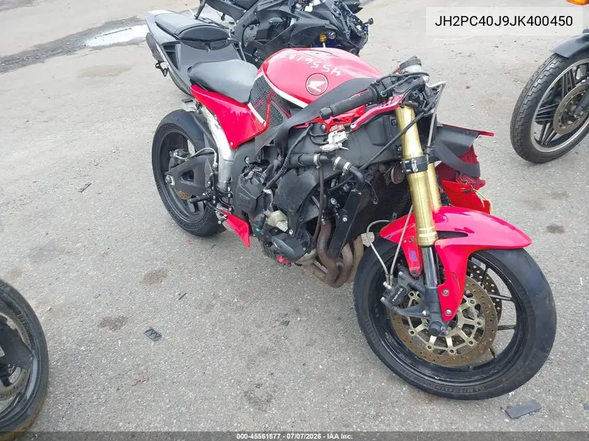 2018 Honda Cbr600 Rr VIN: JH2PC40J9JK400450 Lot: 45561877
