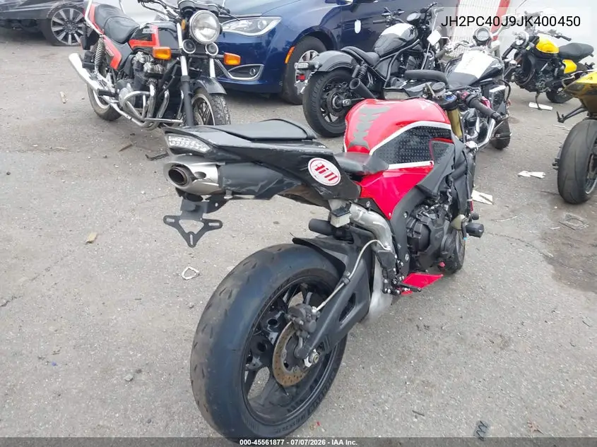 2018 Honda Cbr600 Rr VIN: JH2PC40J9JK400450 Lot: 45561877