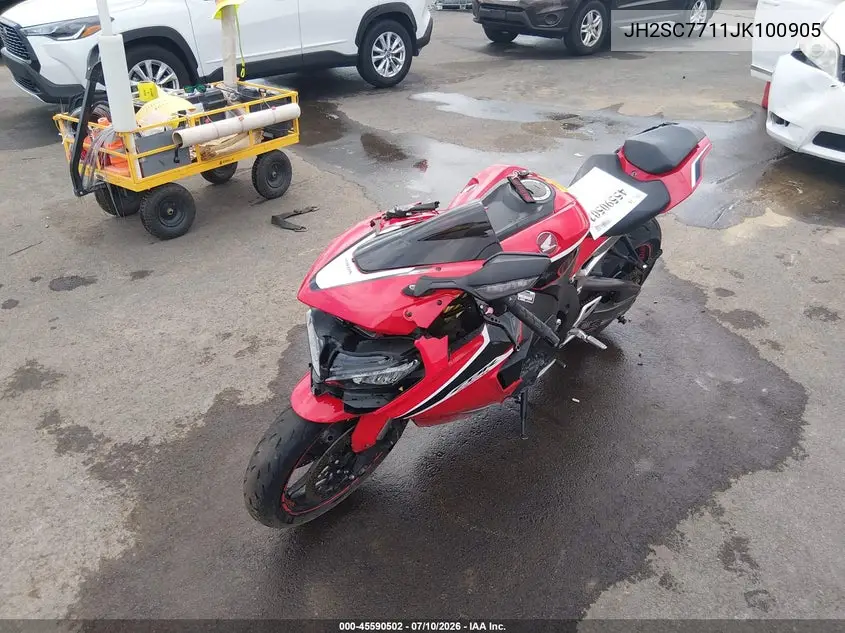 2018 Honda Cbr1000 Rr VIN: JH2SC7711JK100905 Lot: 45590502