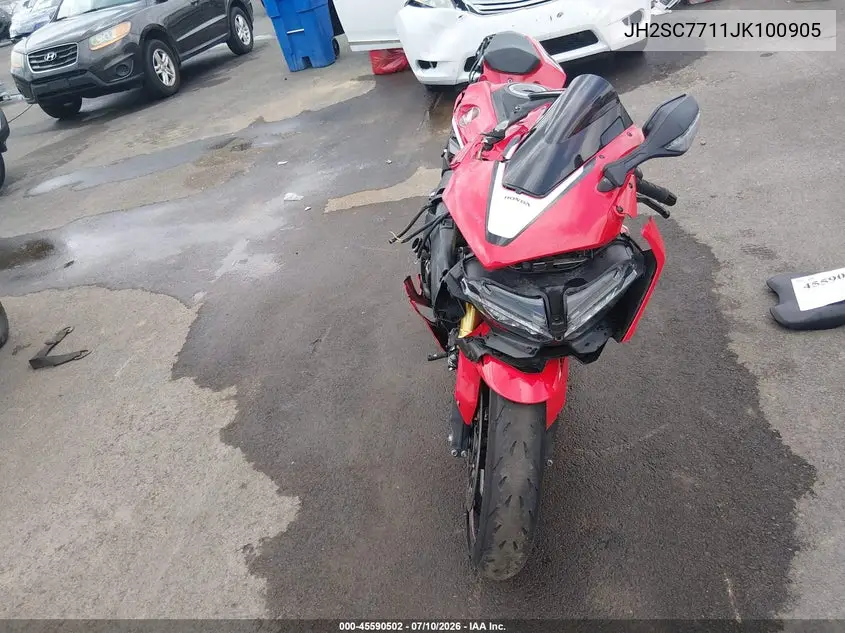 2018 Honda Cbr1000 Rr VIN: JH2SC7711JK100905 Lot: 45590502