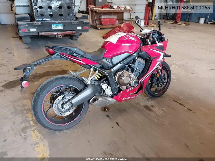 2019 Honda Cbr650 Ra VIN: MLHRH0158K5000065 Lot: 45185489